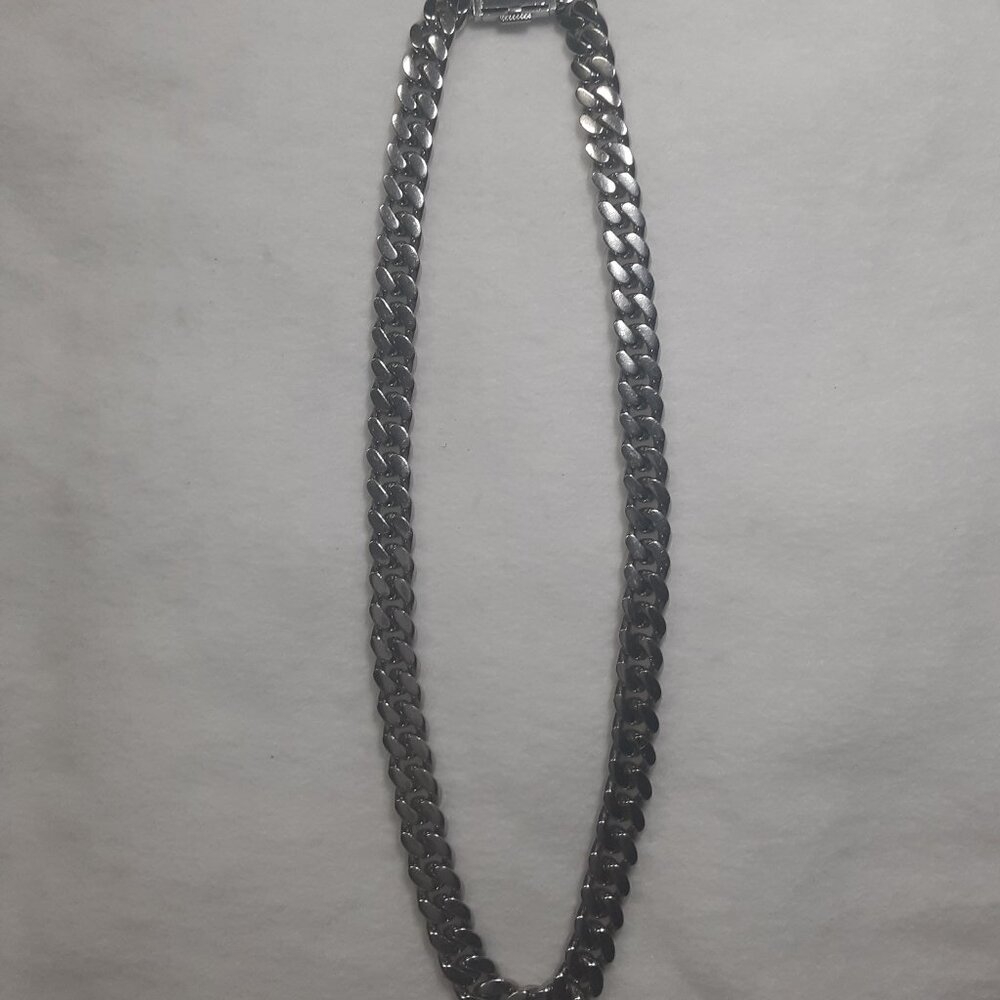 GLD Shop Cuban Chain White Gold 22"